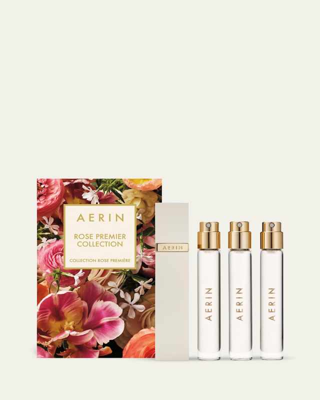Rose Premier Collection Purse Spray Atomizer & Fragrance Refills Set